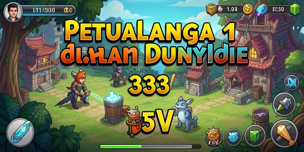 Tampilan gameplay Idle yang menawan dan beragam karakter.