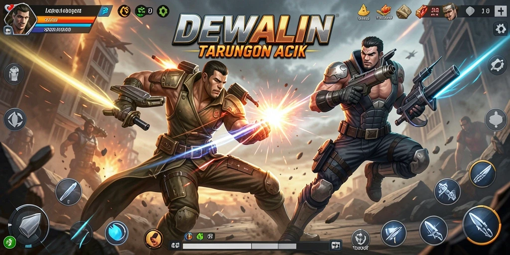 Tampilan gameplay aksi seru dalam DEWALIN.