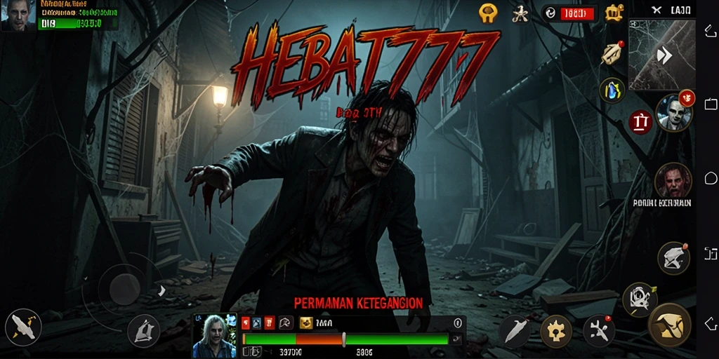 Tangkapan layar gameplay HEBAT777 dengan suasana horor yang mencekam.